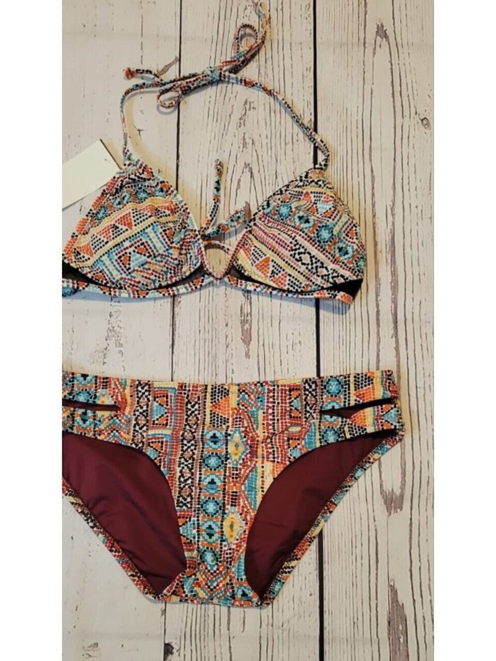 BIKINY SET 2 PIECES WOMENS MOSSIMO MULTICOLOR SIZE SMALL SWIMWEAR NEW